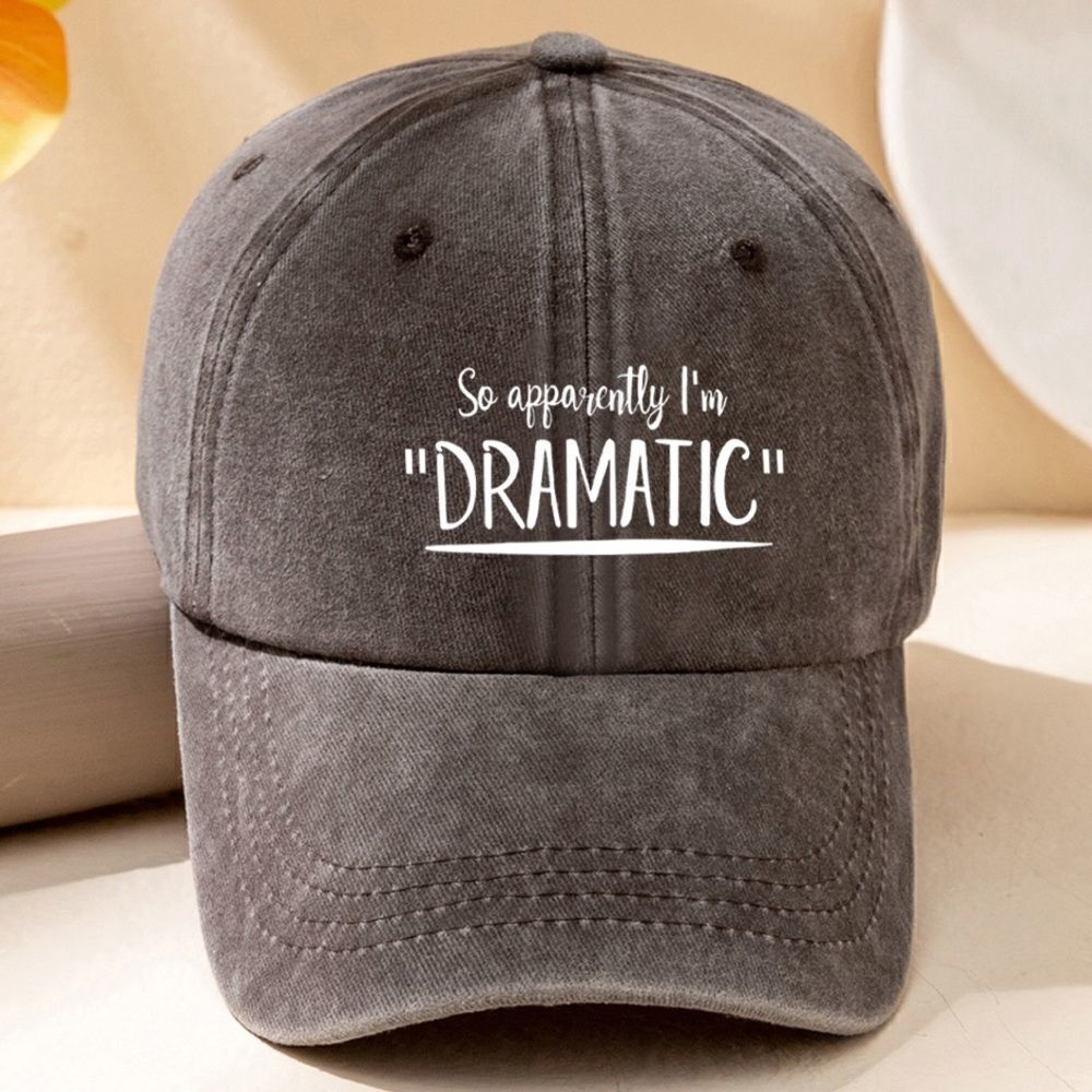 🎄Drama Queen’ Curved Eaves Baseball Cap - Gray